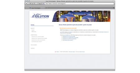 Exemple de création de site Internet dans le domaine de la prestation de service pour les industries
