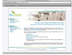 Example of creation of a biotechnology company web site